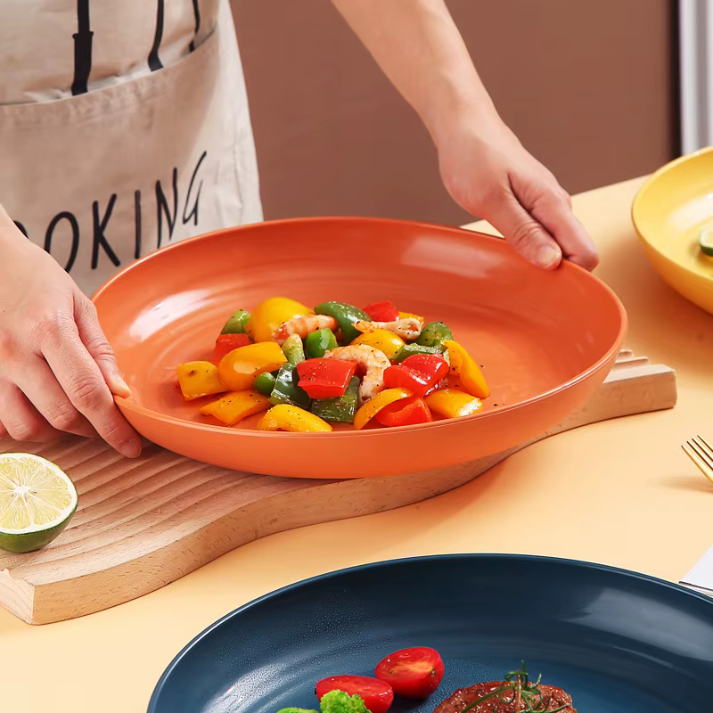 Assiettes à dîner en paille de blé