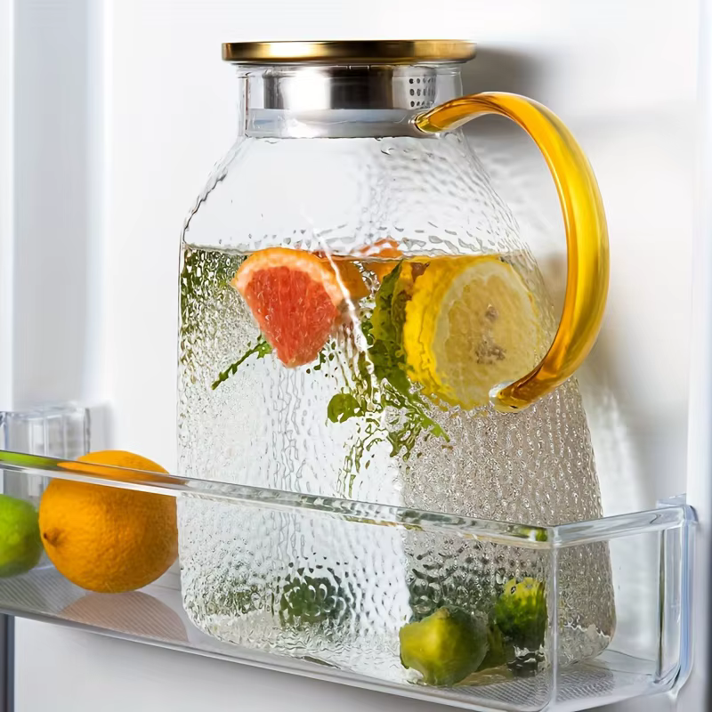Bouilloire en verre transparente à côté étroit de 1