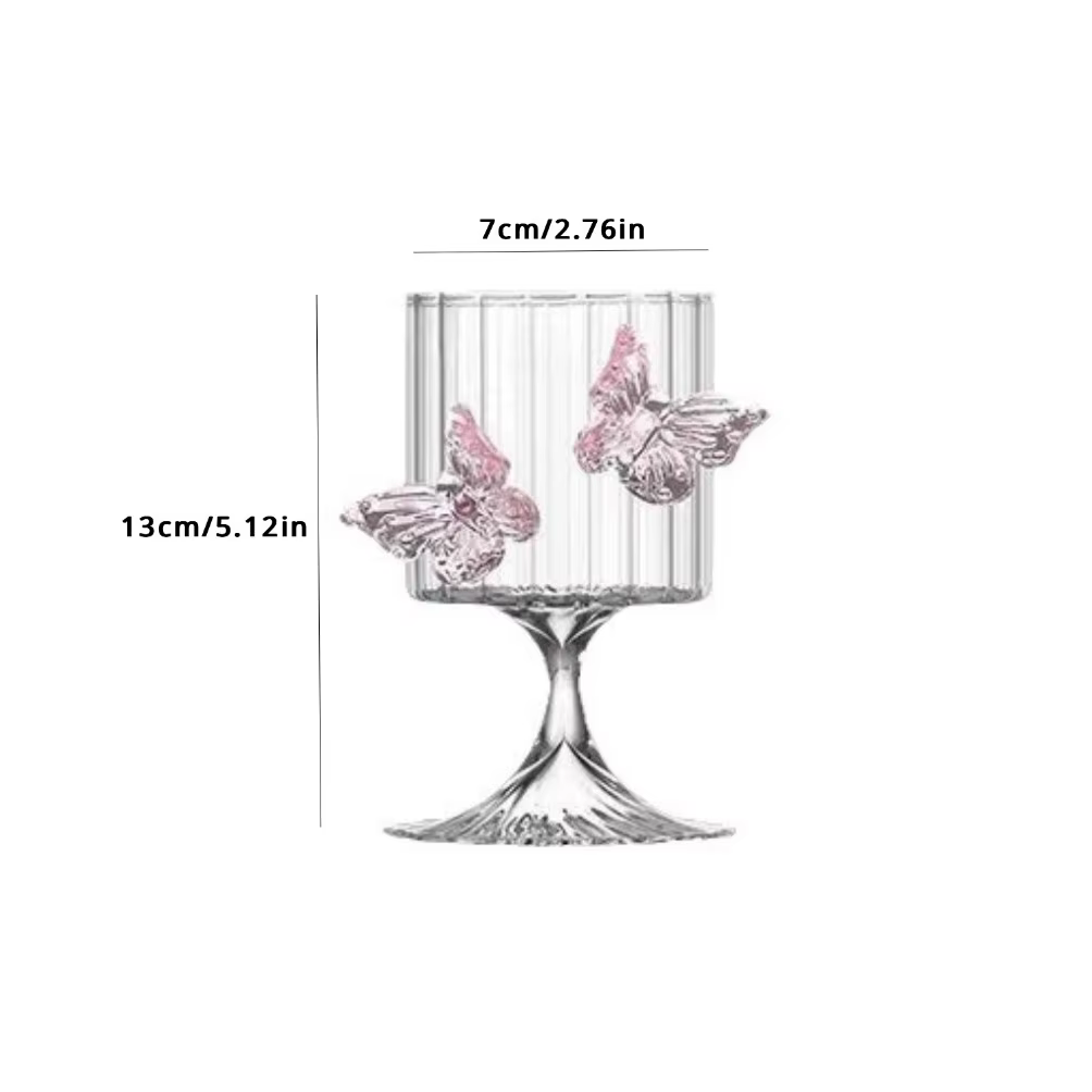 Verre à vin papillon tridimensionnel