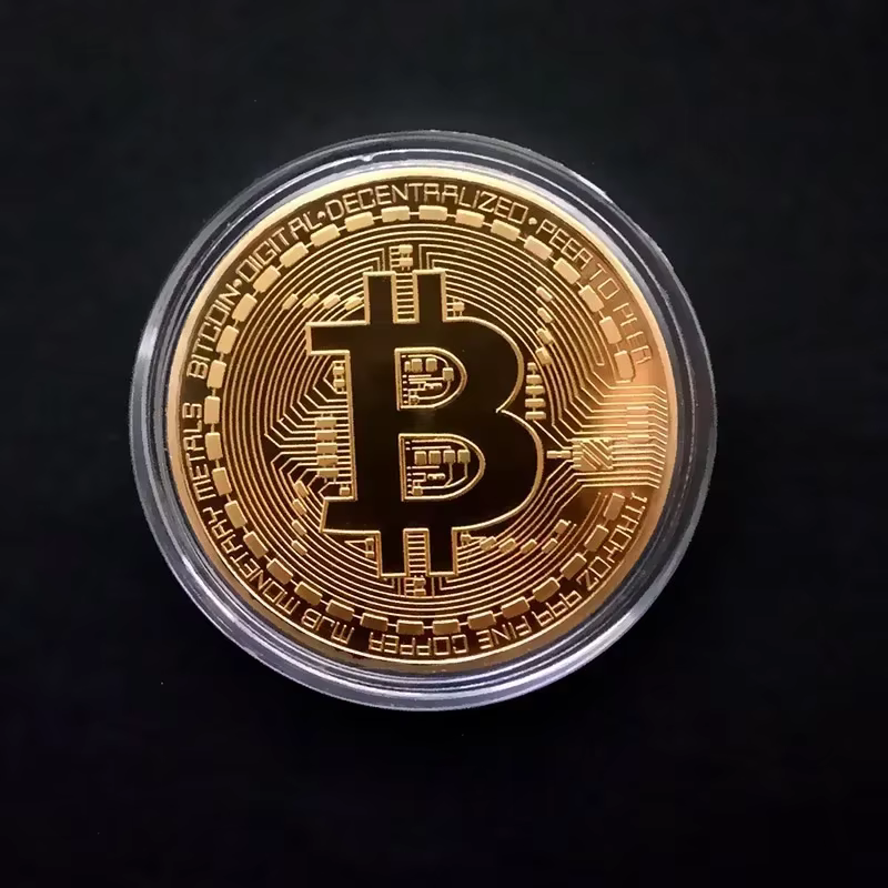 5 pièces plaqué or Casascius Art Collection cadeau crypto commémoratif physique métal antique imitation Bitcoin pièce à collectionner