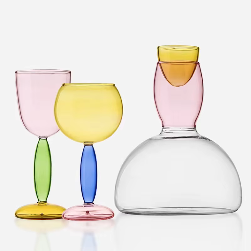 Verres colorés à haute teneur en Borosilicate faits à la main
