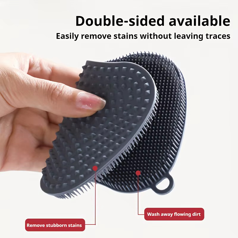 Brosse à vaisselle double face en Silicone