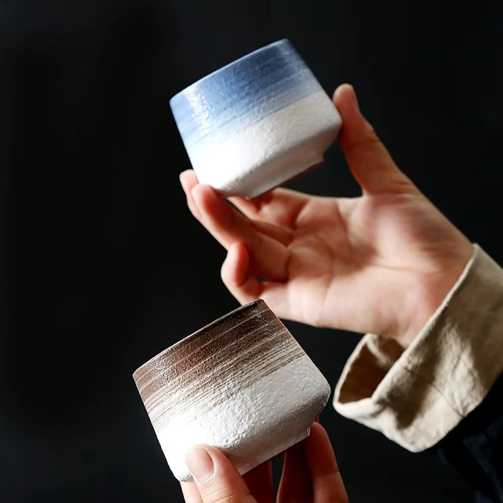 Tasse à café en céramique de transformation de four à thé rétro