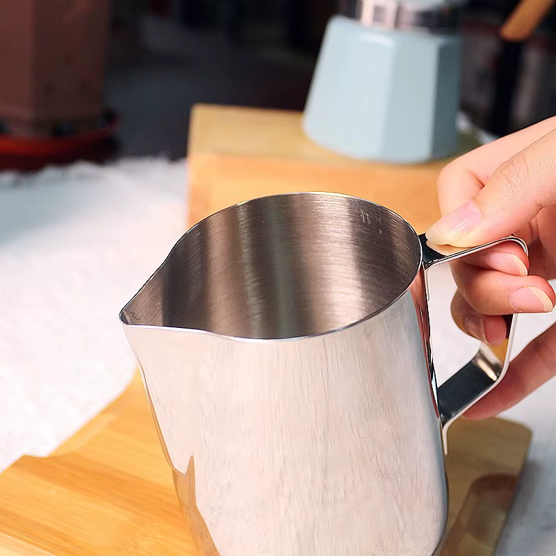 Aixiangru-Tasse à café en acier Barista avec couvercle