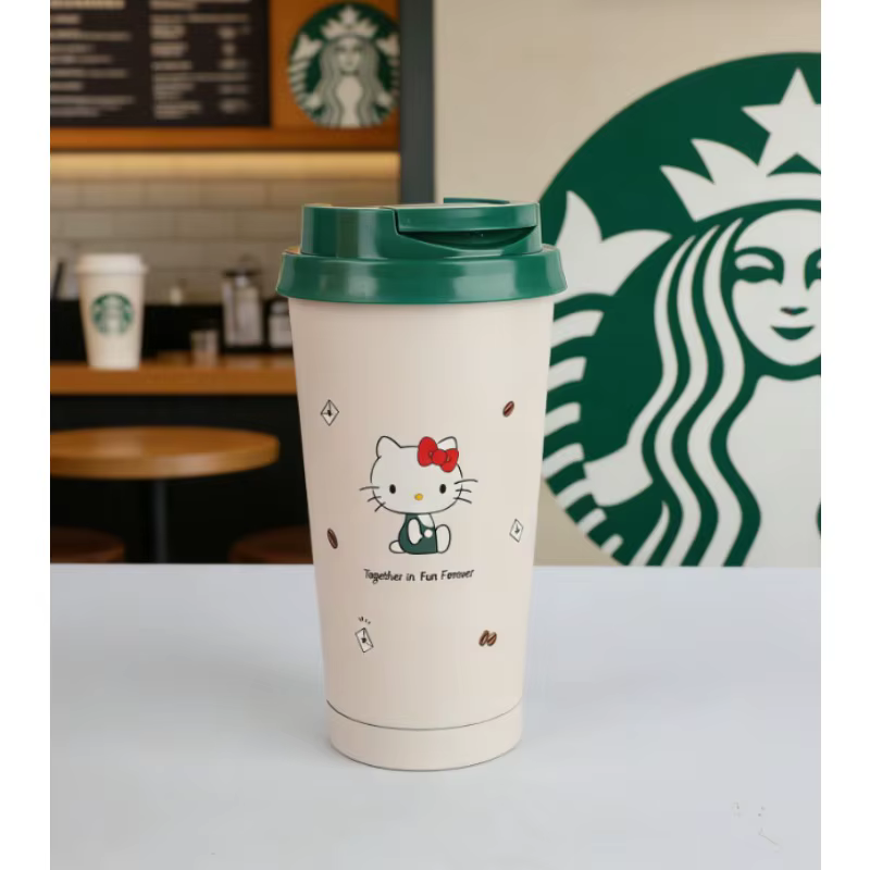 Starbucks Nouvelle tasse à café en acier inoxydable Hello Kitty en collaboration