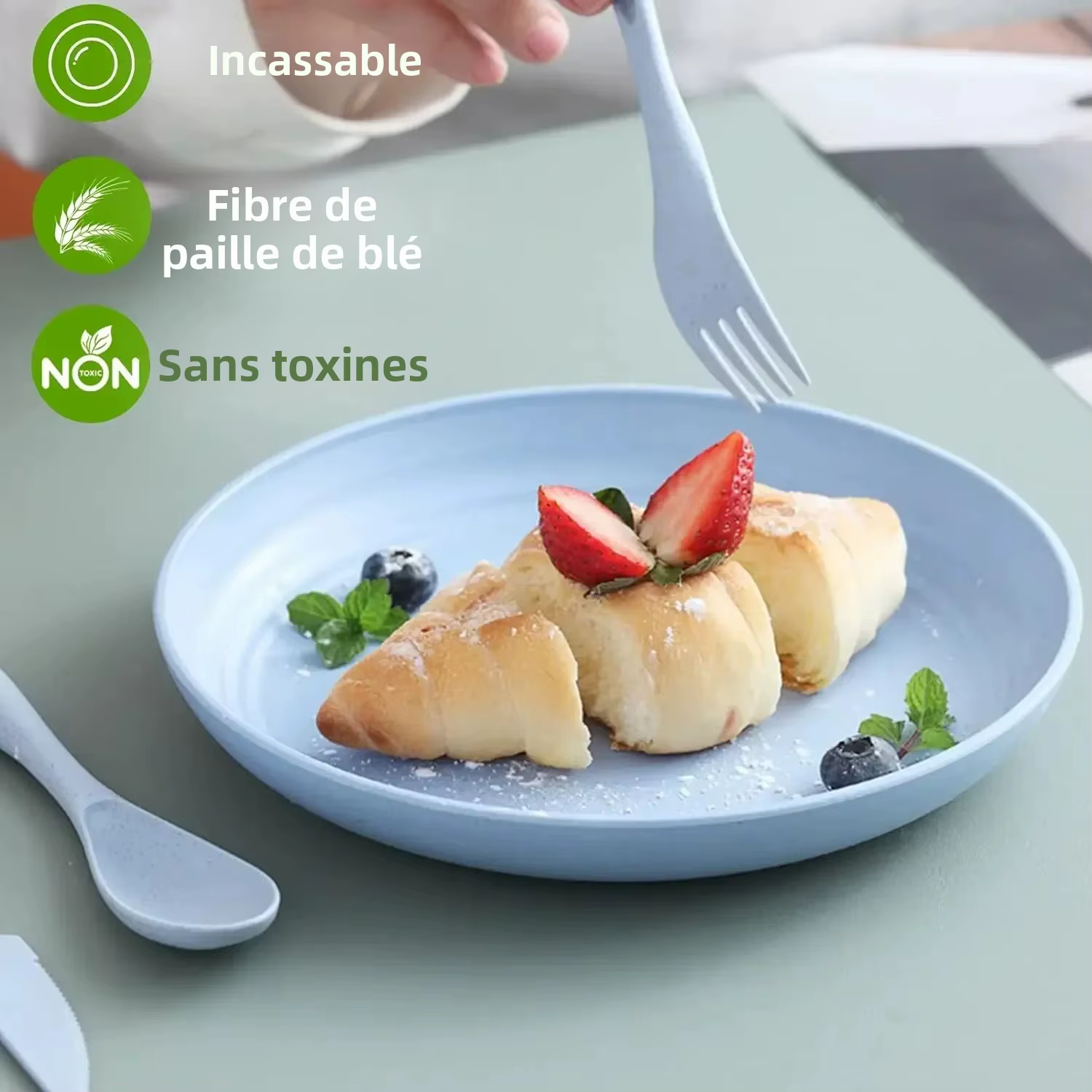 Assiette nordique en paille de blé