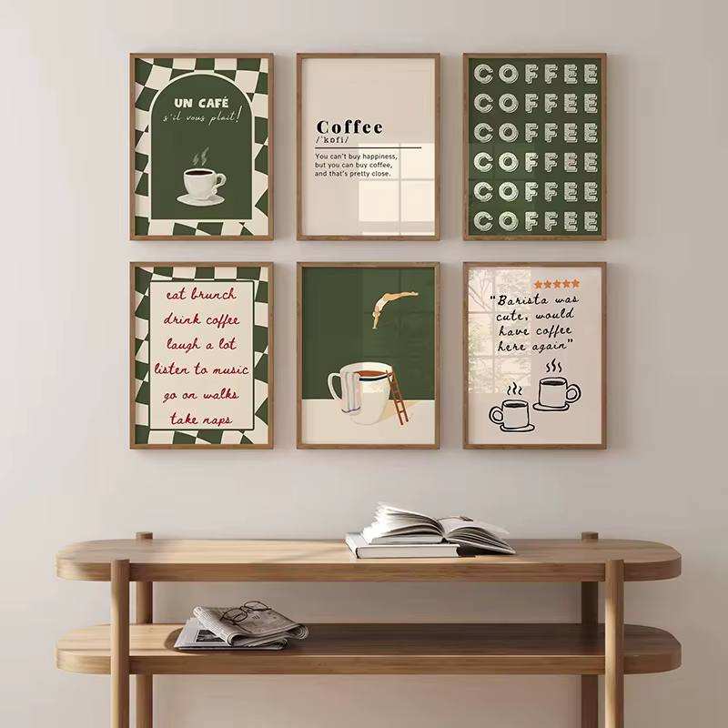 Affiche de plongée de café