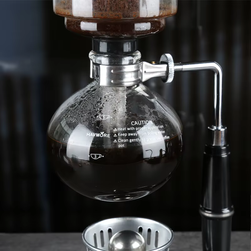 Cafetière à Siphon en verre, 5 tasses, brûleur d'alcool, Siphon de table