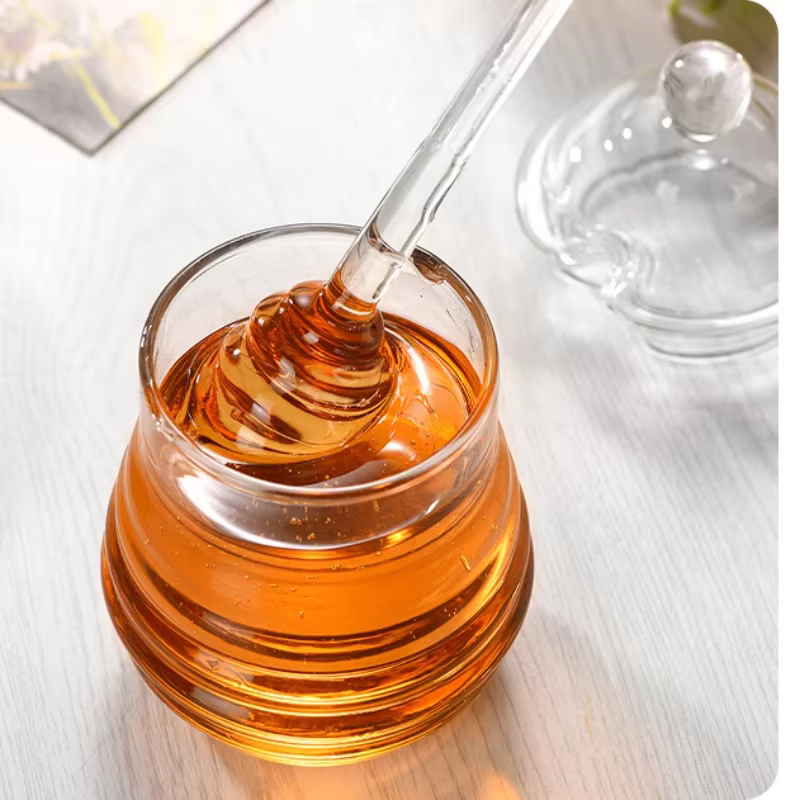 Pot à miel en verre domestique