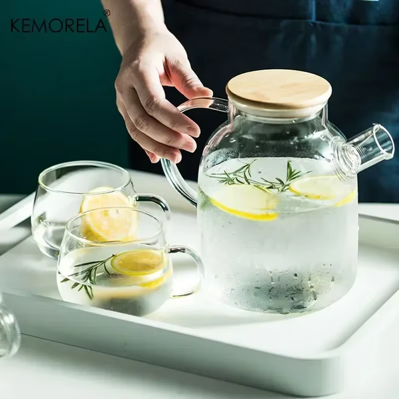 Théière en verre Borosilicate Transparent de 1