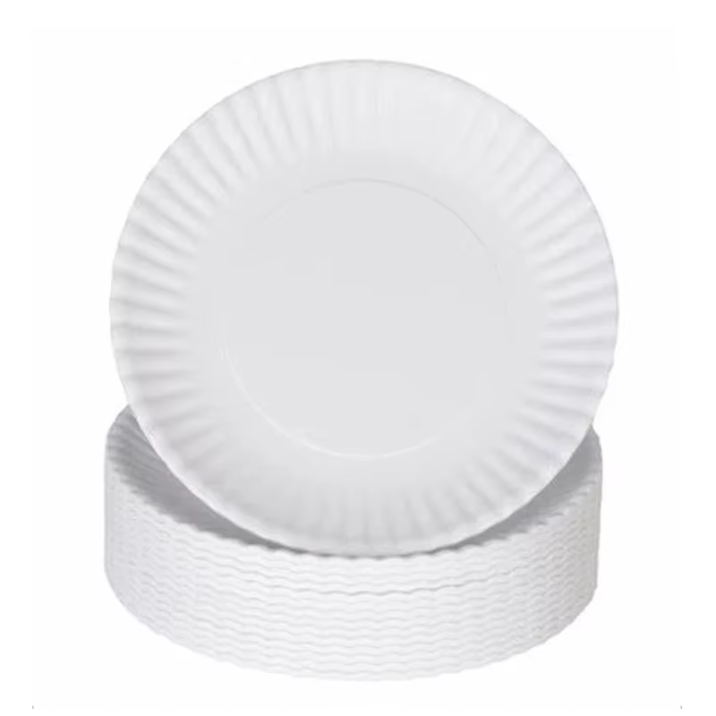 Assiettes rondes en papier jetables de 6 pouces