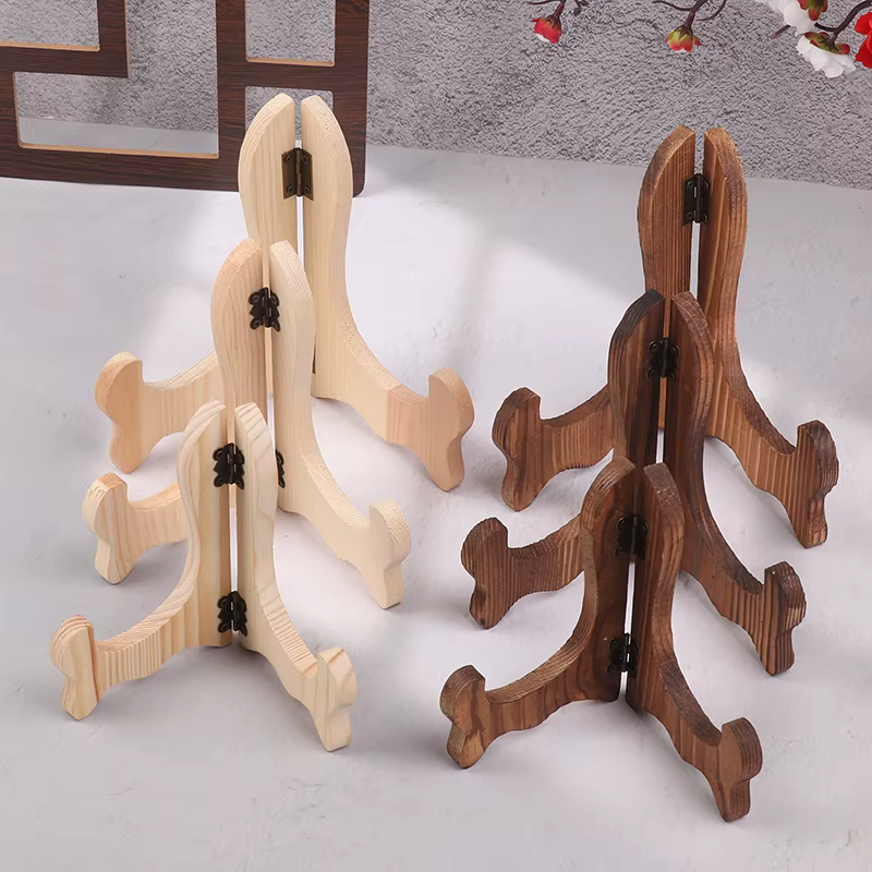 Support assiette thé gâteau plat présentoir pliable