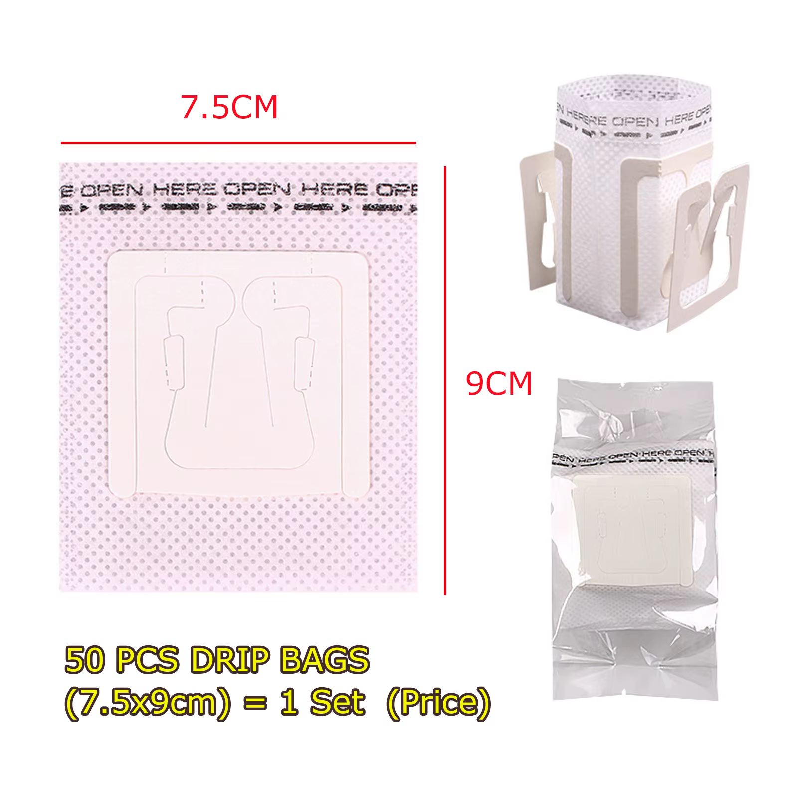 Pack pour les amateurs de café : 50 sachets en aluminium