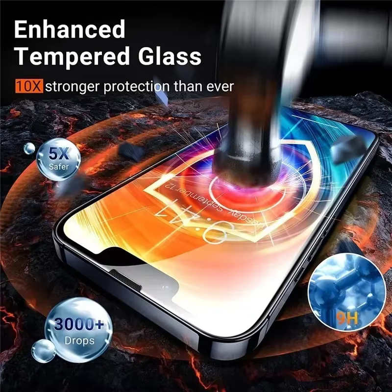 1-5 pièces de verre trempé pour iPhone 14 13 12 11 16 15 Pro Max Protection d'écran pour iPhone 6 6S 7 8 SE X XS XR Film de verre protecteur