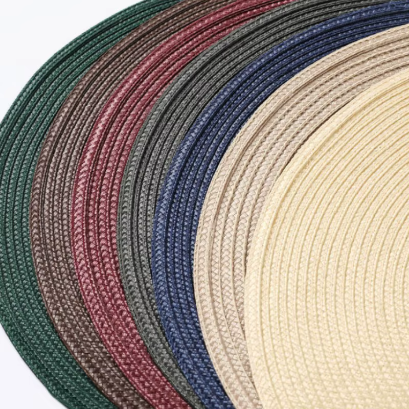 1/4/10 pièces napperon rouge de noël 15 pouces rond tressé cadeau napperons tapis de Table pour Tables de cuisine tissé antidérapant napperons