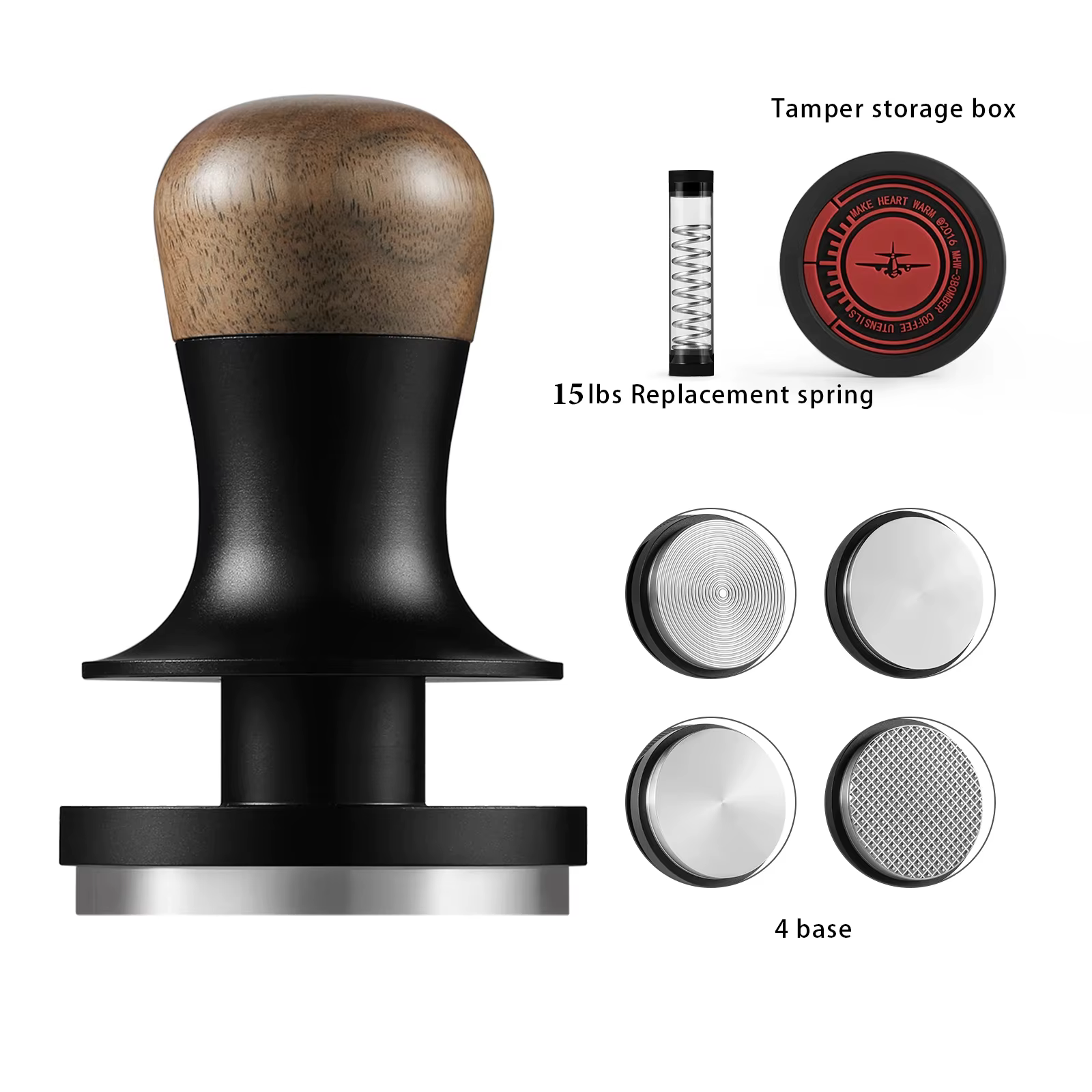 Doseur de café 30lb avec 4 bases remplaçables
