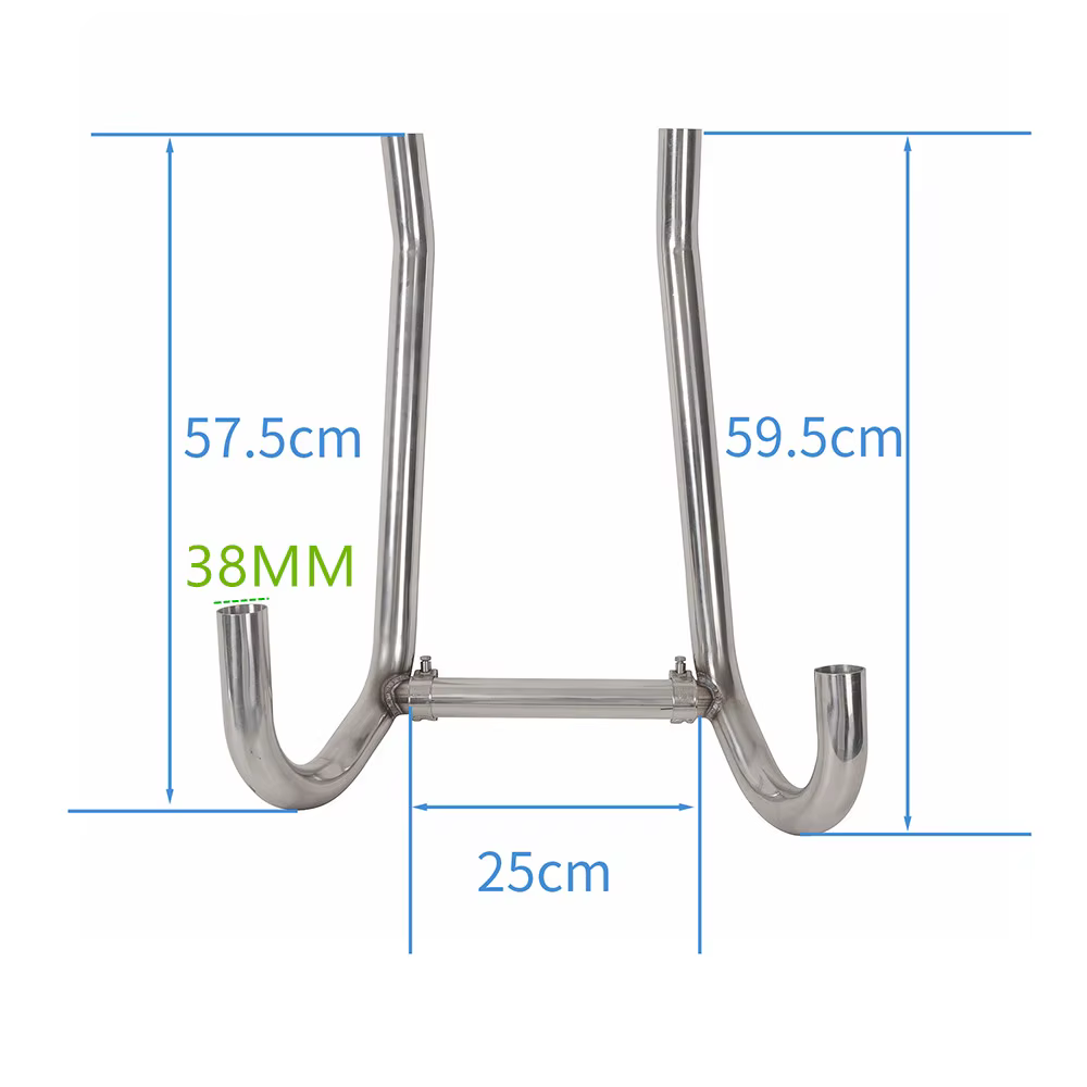 Café Racer pour BMW R75 R80 R90 R100 38mm ensemble de collecteur d'échappement avant en acier inoxydable moto silencieux tuyau collecteur collecteur