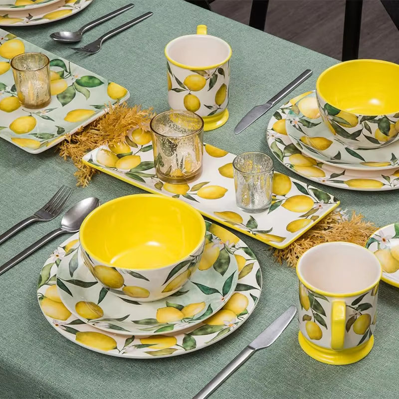 Assiette Créative en Céramique Style Citron pour Cuisine Maison
