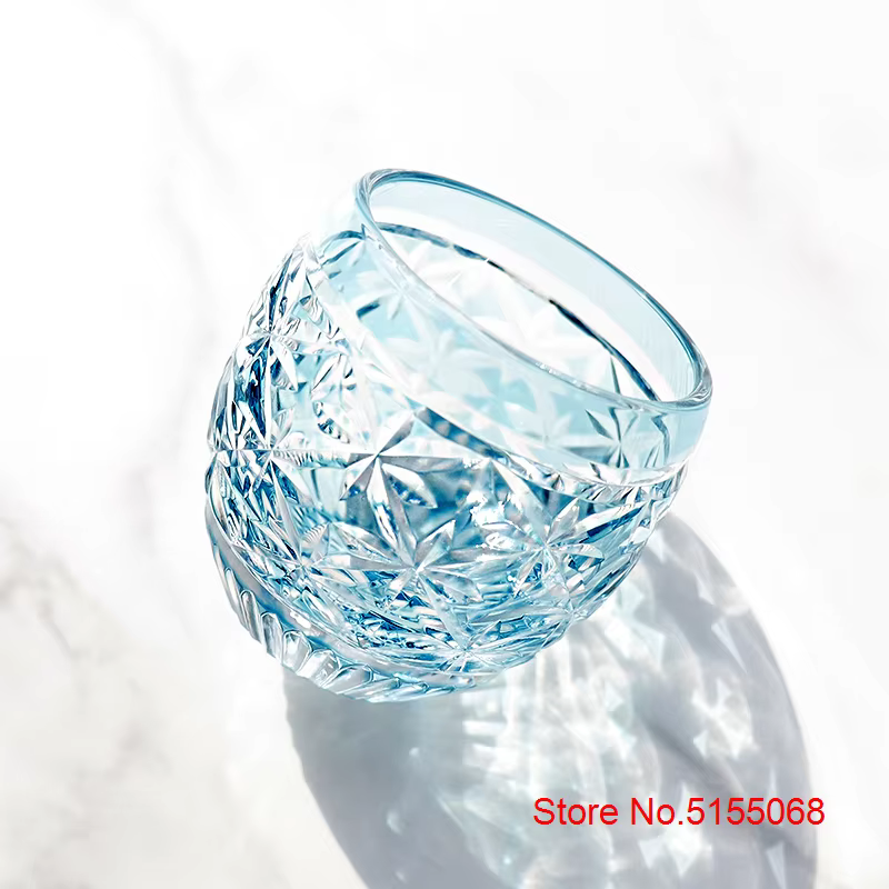 Verres à shot en cristal coloré Edo Kiriko japonais