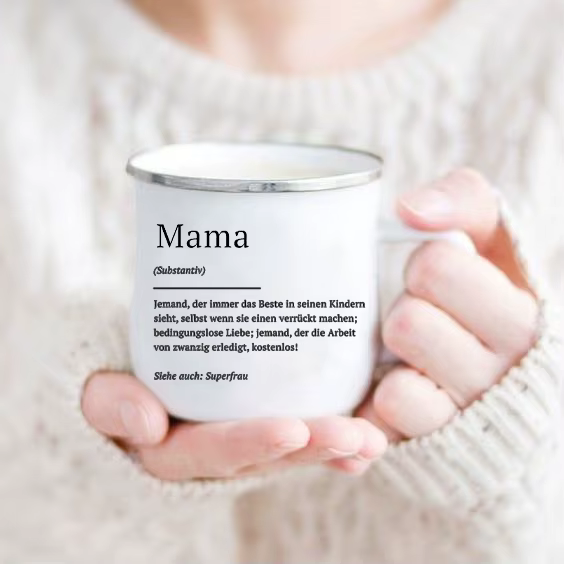 Tasses à café en émail pour maman