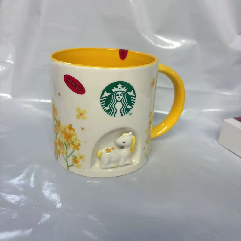  Mug en céramique Starbucks 355 ml avec figurine de poney 3D
