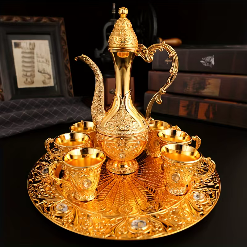 Ensemble de café turc de luxe 6 pièces