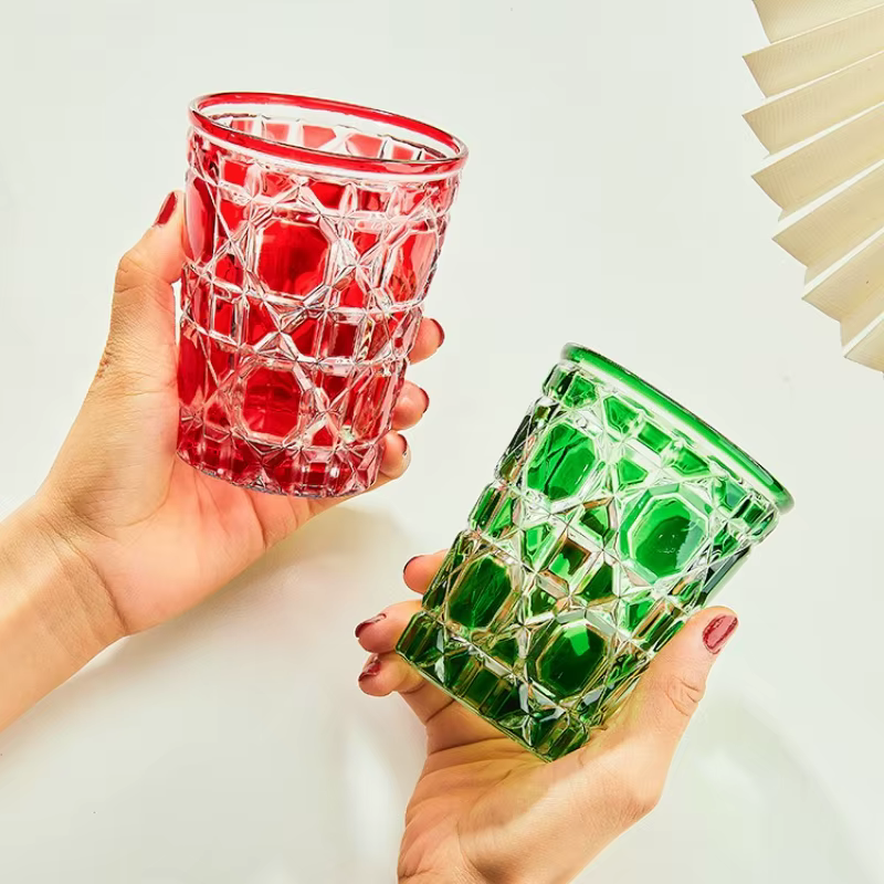 Verre à whisky en cristal coloré de Style européen