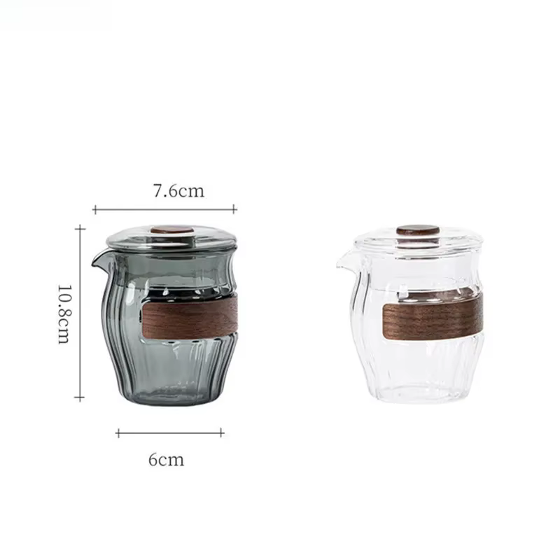 Théière en verre transparent pour bureau