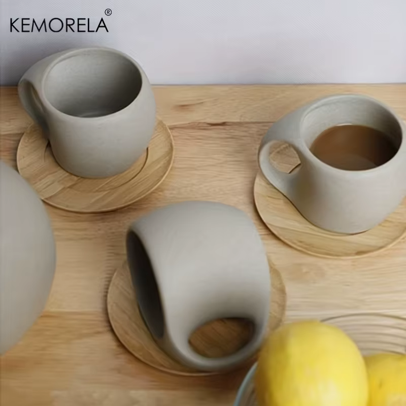 Tasses à café en céramique avec Design artistique moucheté