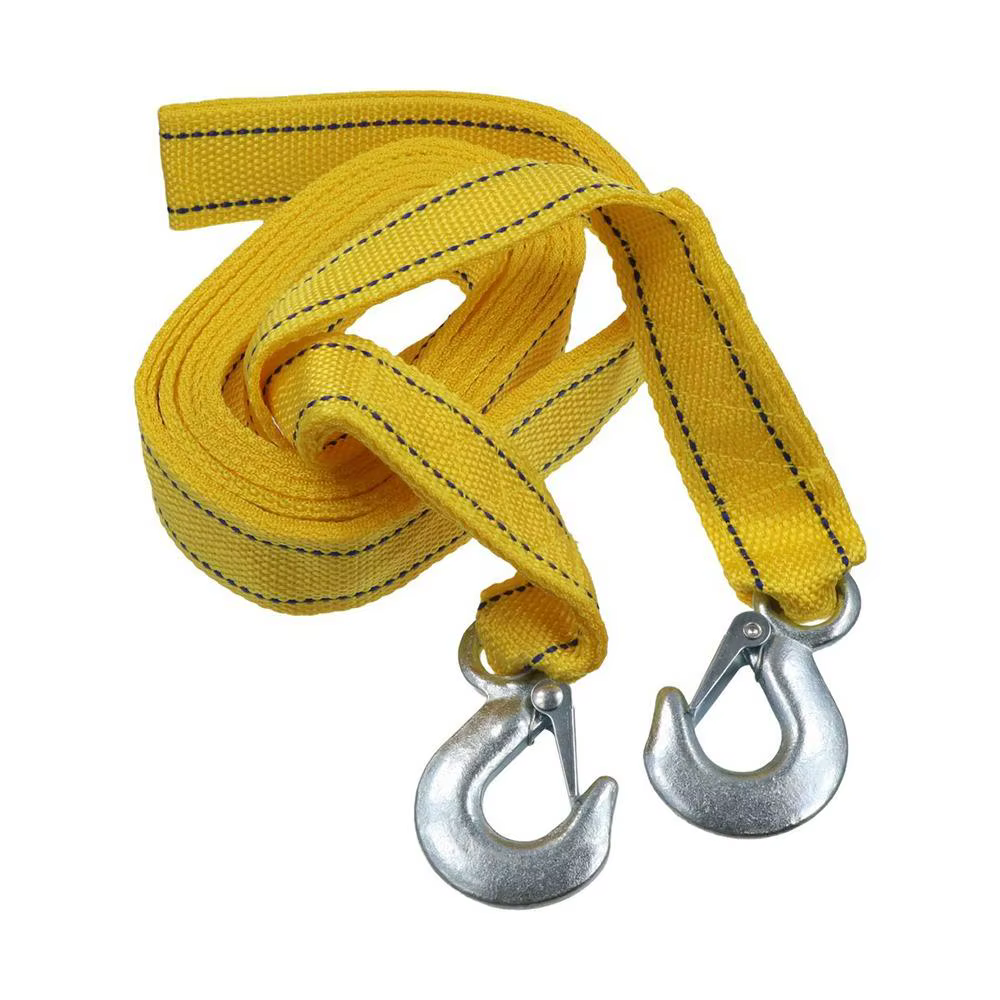 Câble de remorquage câble de remorquage de voiture robuste 3M 4M câble en acier d'urgence haute résistance sangle de remorquage avec crochets corde de remorque universelle route