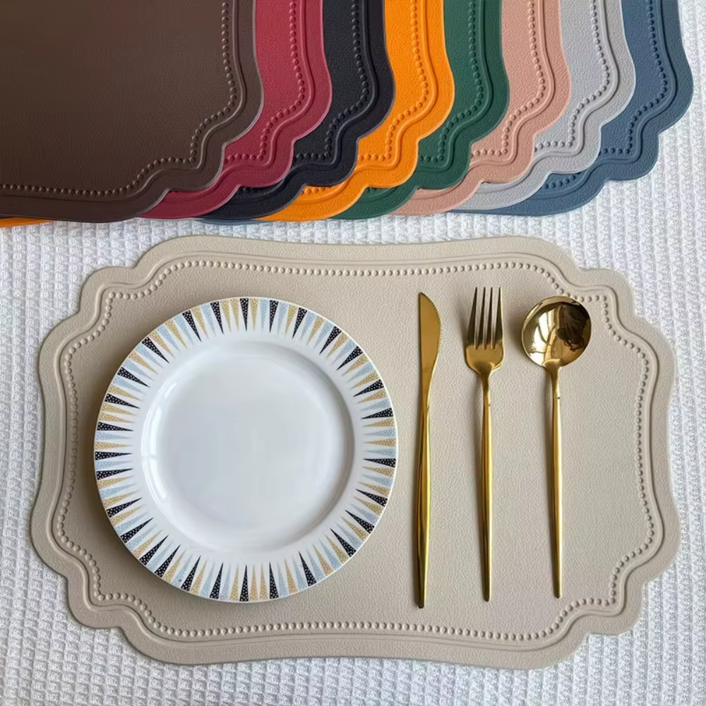 Ensemble de 4 dessous-de-plat rétro irréguliers