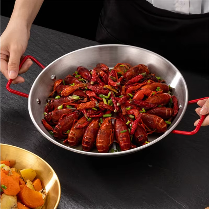 Poêle Paella espagnole de 20-30cm avec poignée