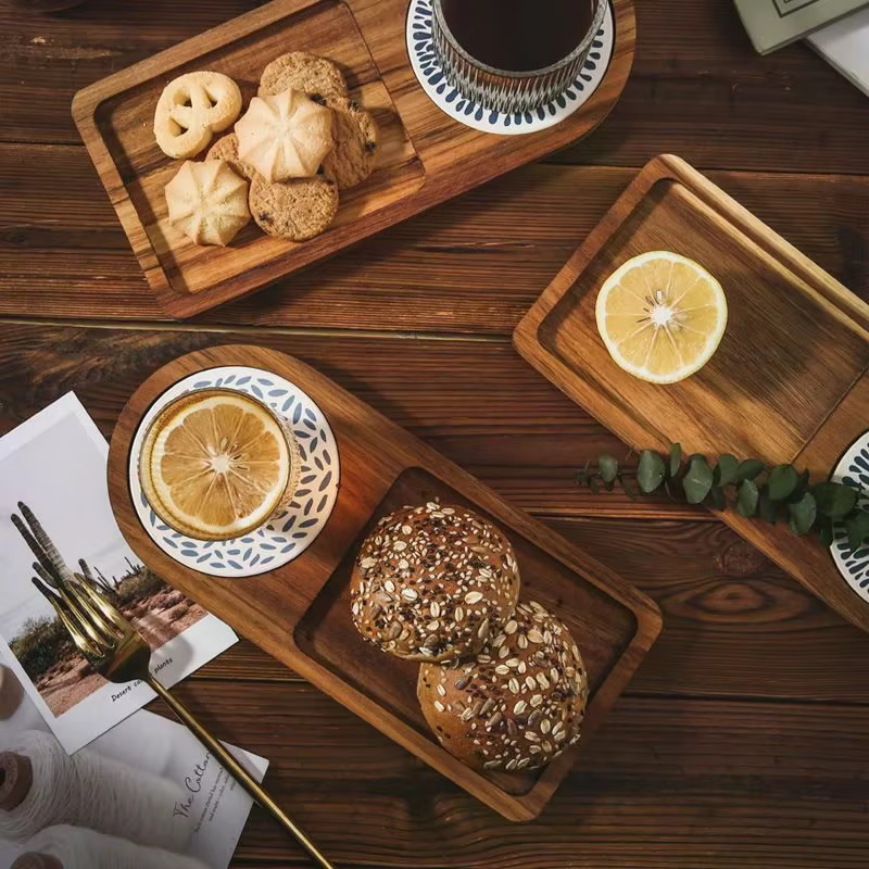 Plateau à café en bois