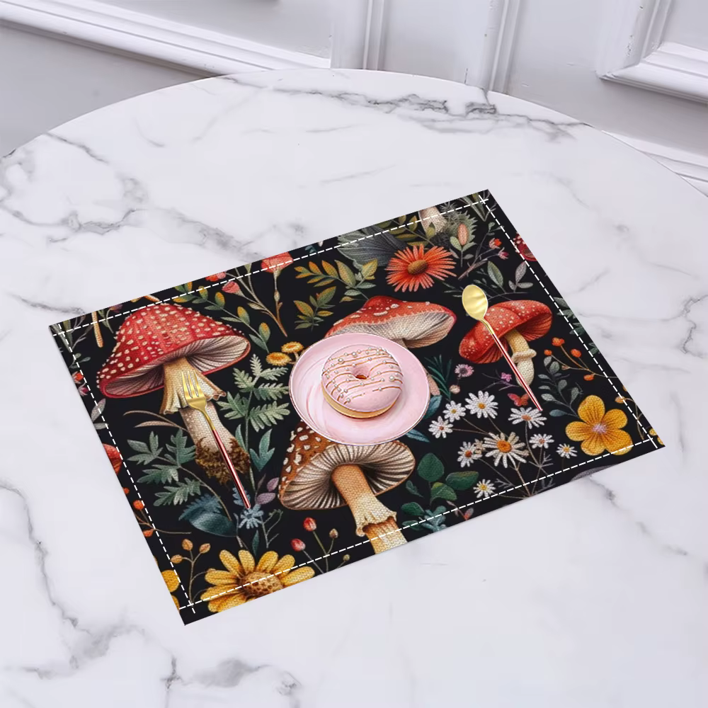 Ensemble de sets de table en forme de champignons
