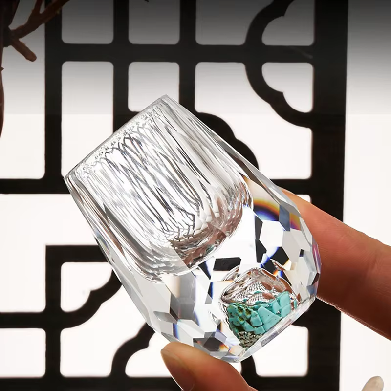 1/4/6 pièces diamant cristal liqueur verres ensemble Vodka Shot verre vin