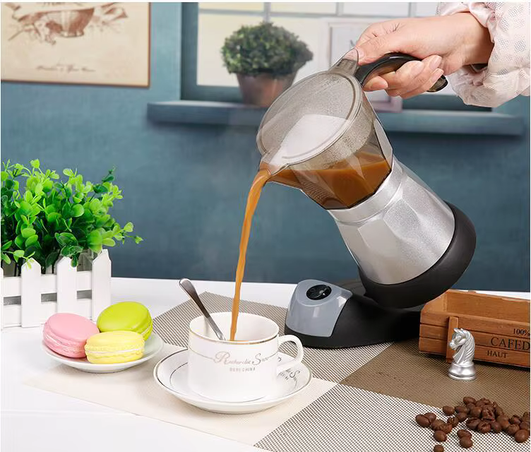 220V 480W 3 tasses électrique thé cafetière Pot Cafetera Machine moka amovible café cuisine outil bureau à domicile