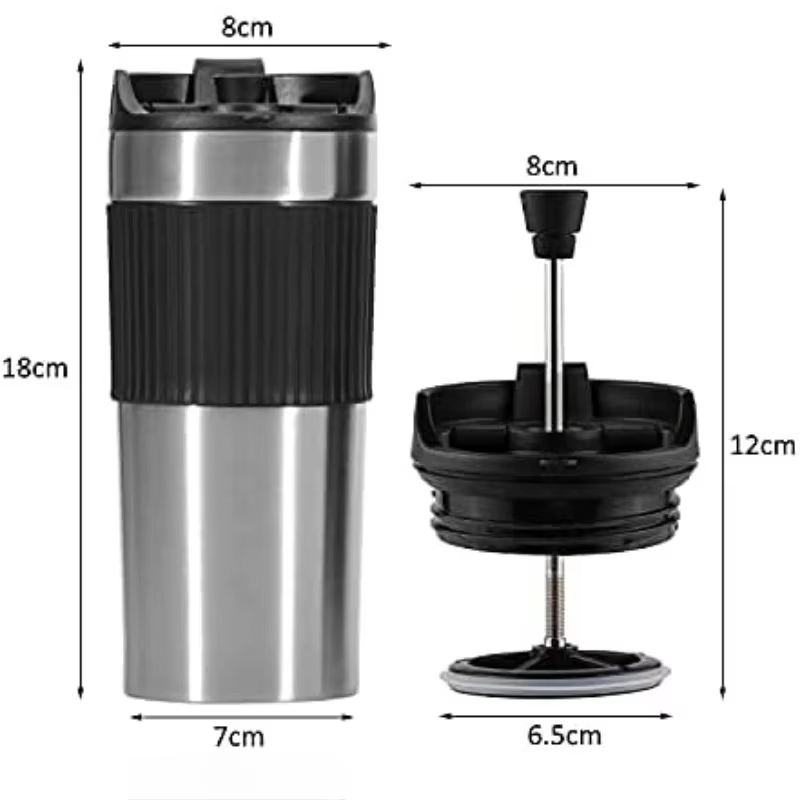 Cafetière Portable presse française tasse isolée avec Double paroi isolé café sous vide thé Thermos