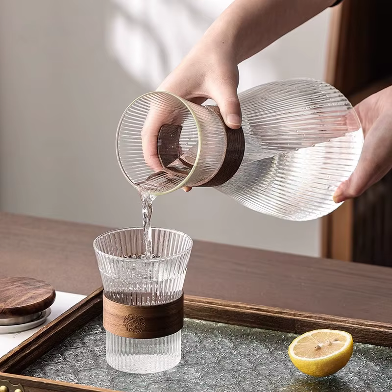 Ensemble de tasses créatives en verre résistant à la chaleur