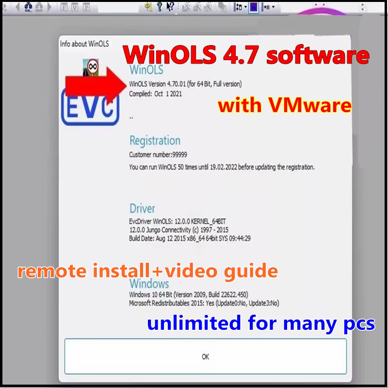 4 en 1 Winols 4.7 entièrement activé +108 Go Damos Windows 10 11 multilingue +ECM TITANIUM 1.61 + outil de service IMMO installation gratuite