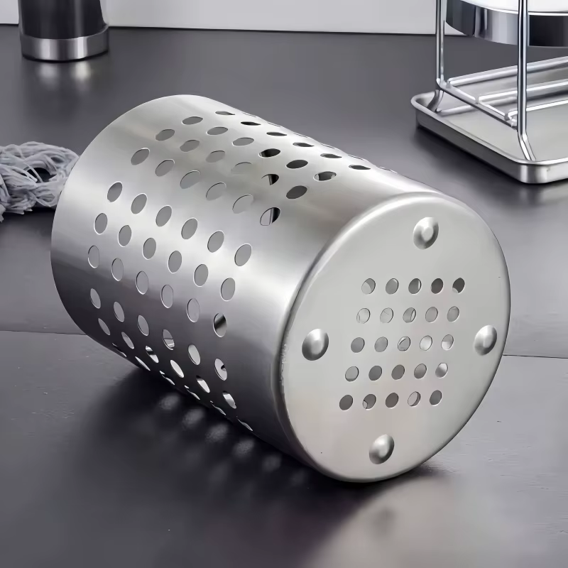 Boîte de rangement pour baguettes et couverts en acier inoxydable