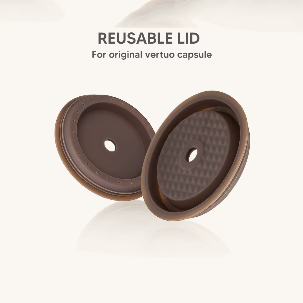 Couvercle réutilisable en silicone de qualité alimentaire pour capsules de café VerAACoffee