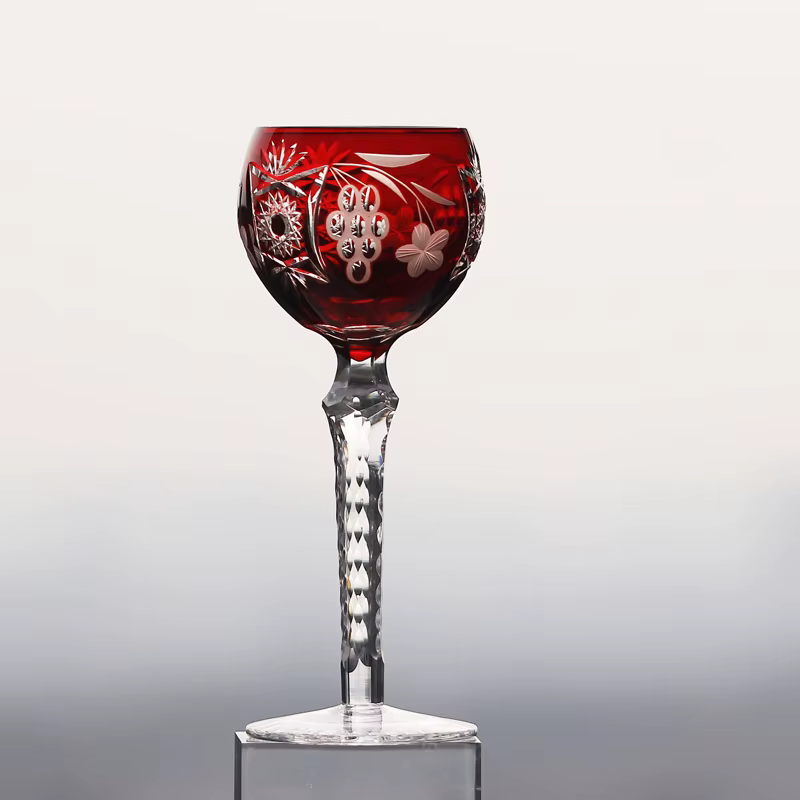 Edo Kiriko-Verres à champagne en cristal bohème