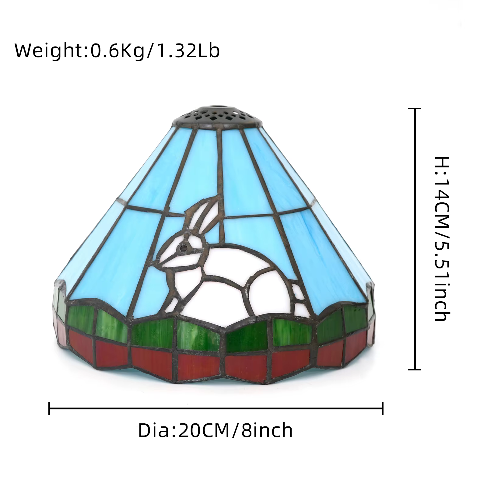 Abat-jour en verre moderne, abat-jour en verre coloré en forme de lapin, abat-jour de remplacement pour animaux mignons, abat-jour pour applique murale, abat-jour pour lampe suspendue
