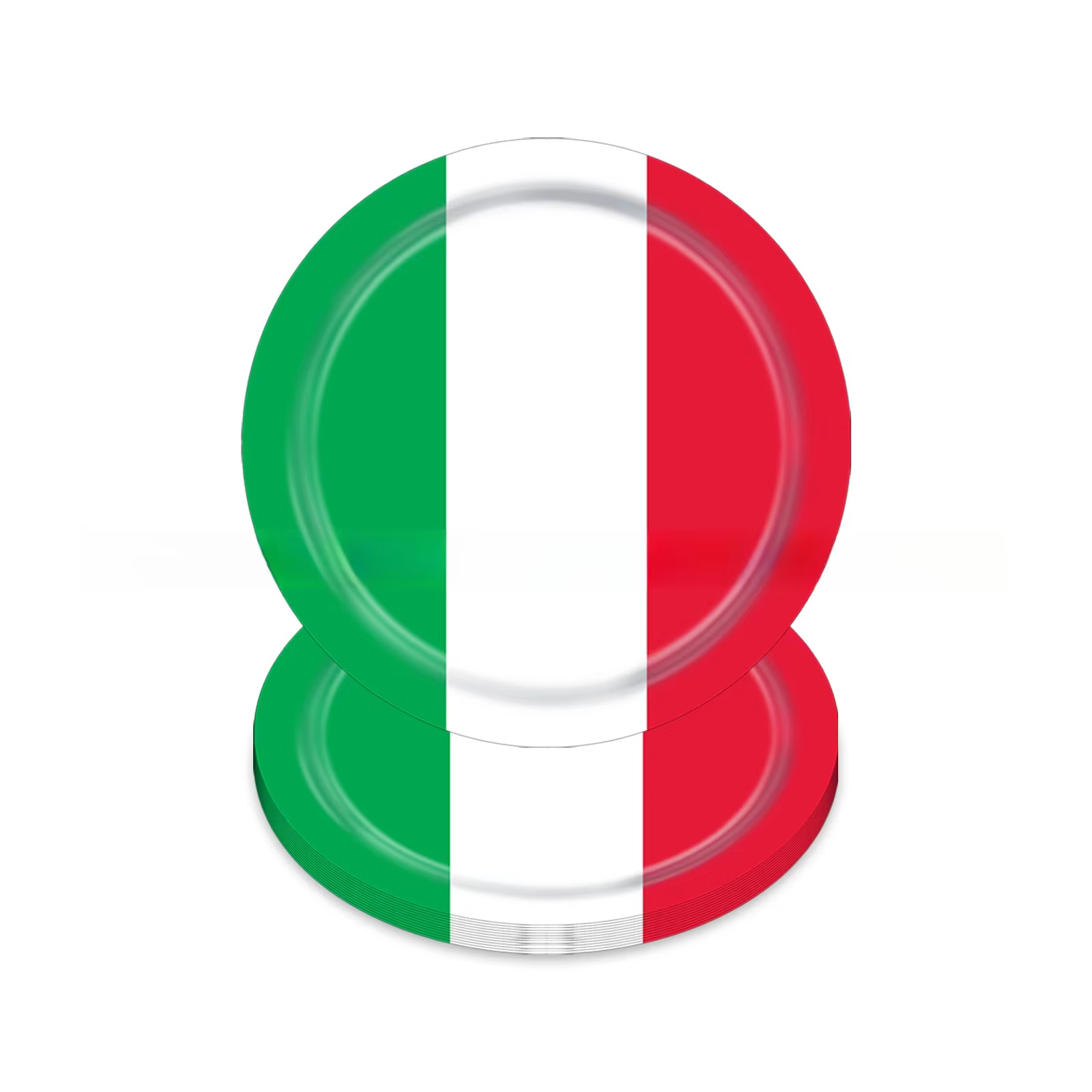Ensemble de vaisselle sur le thème du drapeau italien