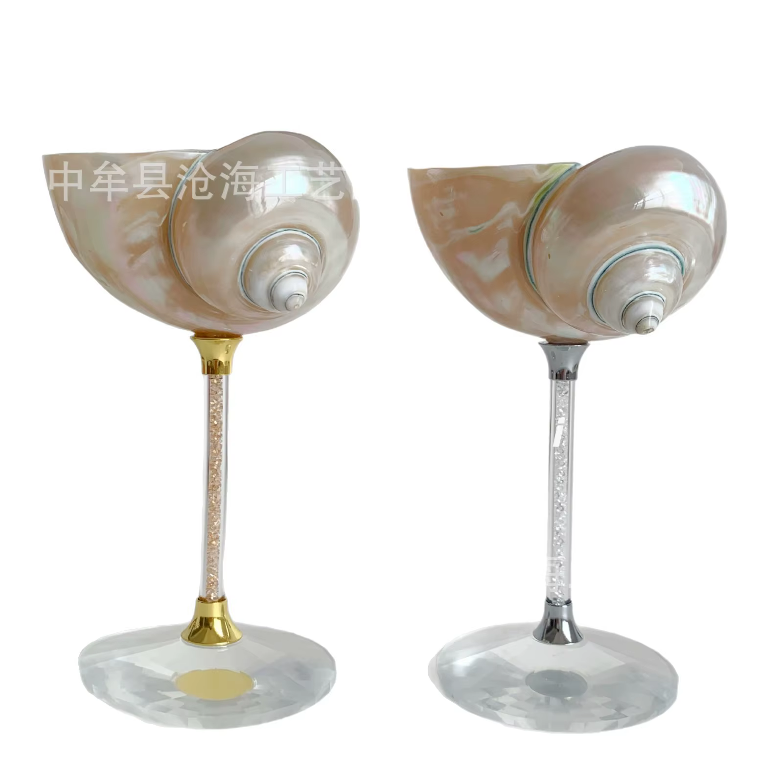 Verre à vin artisanal en coquillage naturel
