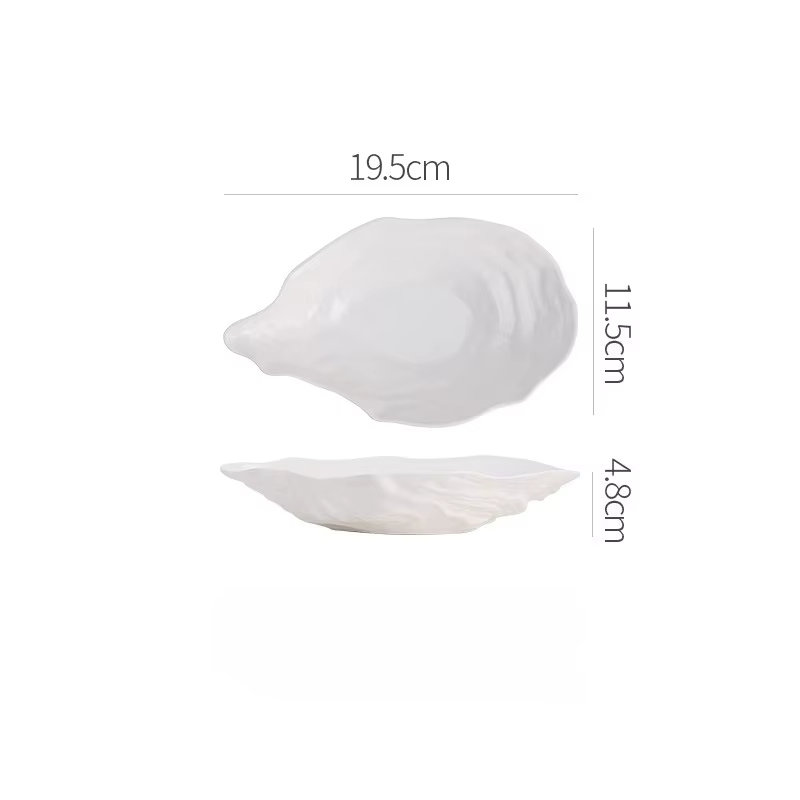 Assiette Sashimi en céramique créative en forme d'huître