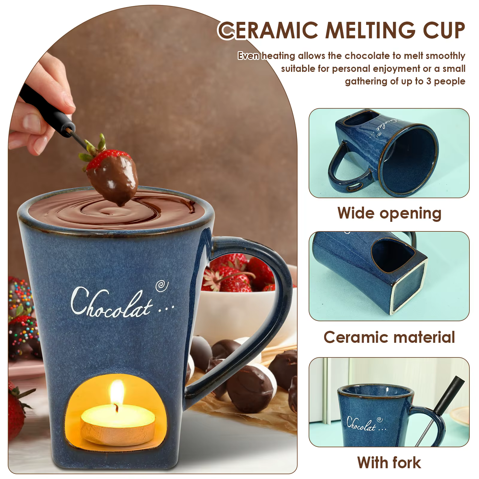 Tasse à fondue au chocolat 150 ml