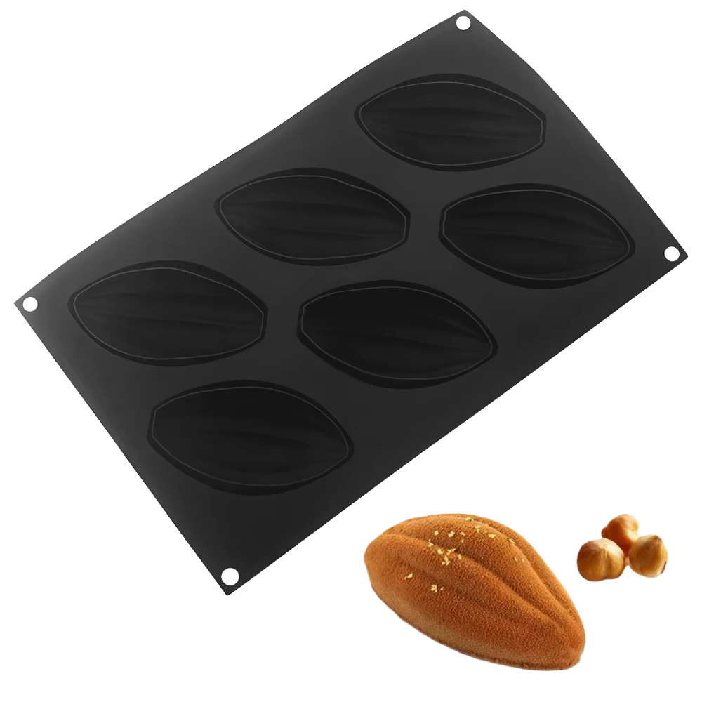 Moule à gâteau en Mousse d'olive à 6 cavités