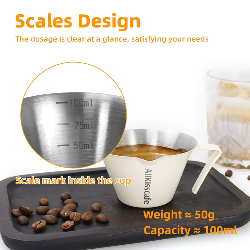 Tasse doseuse à expresso en acier inoxydable de 100ml