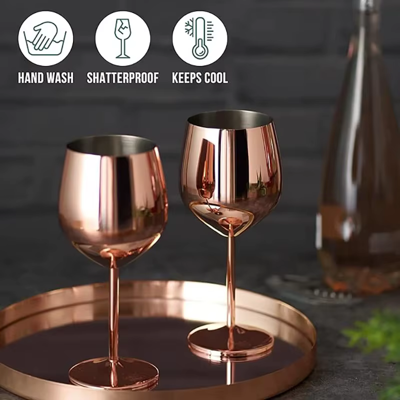 Verre à vin en acier inoxydable de 500ml